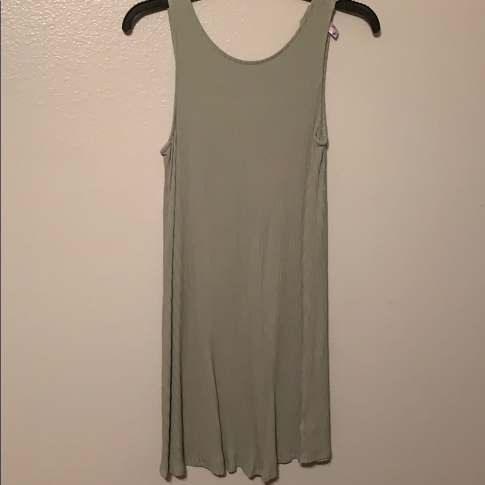 Green flowing dress